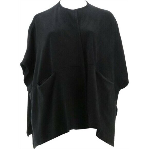 Cuddl Duds Fleecewear Stretch Open Front Wrap. black. soft warm. one size - Picture 1 of 10
